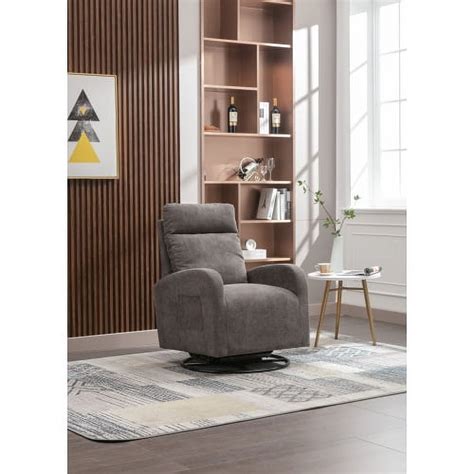 Walmart's Dark Gray Upholstered Nursery Rocking Recliner Chair, 360 ...