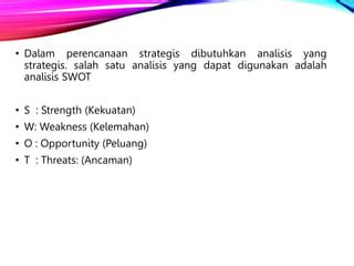 Analisa Swot Dalam Perencanaan Keperawatan Pptx