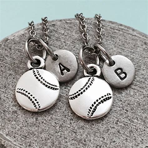 Amazon Best Friend Necklace Baseball Necklace Sports Necklace