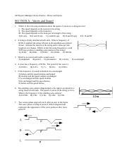 13a Waves And Optics MC Practice Problems Doc AP Physics Multiple