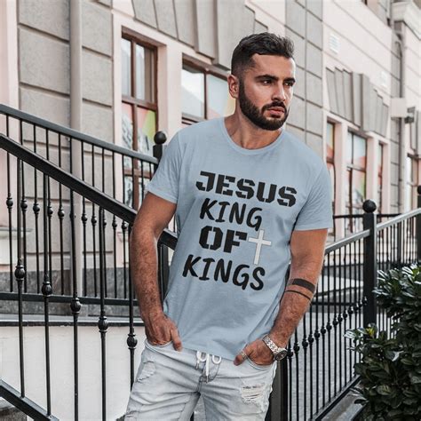 Jesus King Of Kings Christian T Shirt Plus Size Unisex T Shirt Matching Couples Jesus Is King