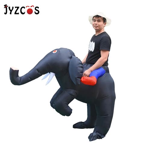 Jyzcos 2020 ventilador operado elefante inflável traje adulto criança