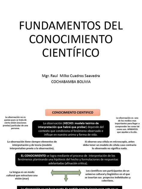 Capitulo I Fundamentos Del Conocimiento Cientifico Pdf Conocimiento Teoría