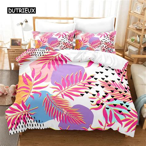 Tropical Plants Bedding Set Duvet Cover Set 3d Bedding Digital Printing