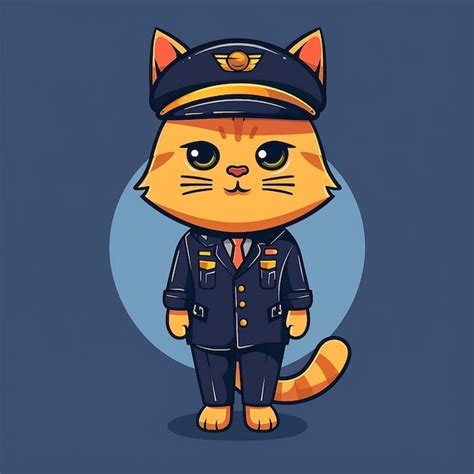 Premium Photo Pilot Cat Vector Illustration