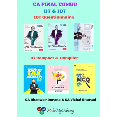 Ca Cma Final Combo Dt Idt Book Set Idt Questionnaire Dt Compact