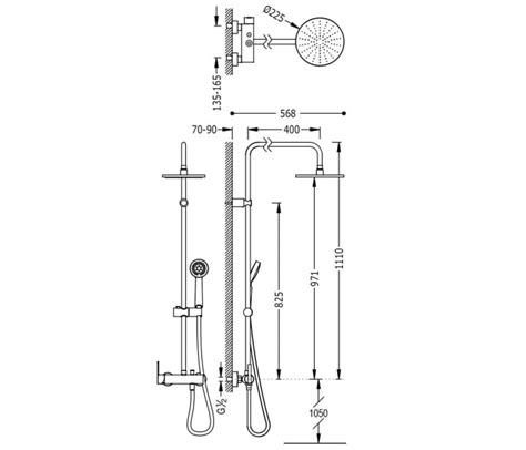 Conjunto De Ducha Monomando De Tres Cromo Lex Todomueblesdeba O