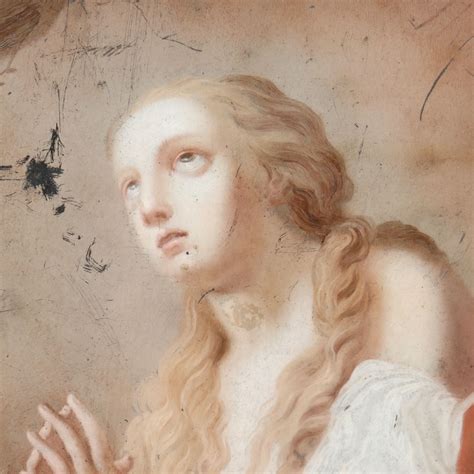 Dipinto Sottovetro Con Maddalena Penitente Arte Pittura Antica