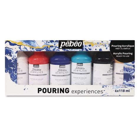 P B O Pouring Experiences Paint Set X Ml Bottles