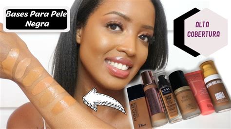 TOP 6 BASES DE ALTA COBERTURA PARA PELE NEGRA FLAVIA JACINTHO YouTube