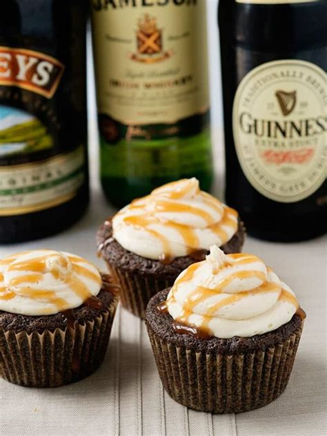 St Patrick S Day Guinness Irish Cream Cupcakes Baked Bree