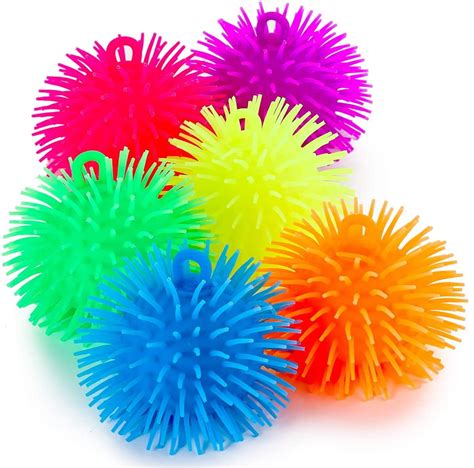 TURNADA Puffer Balls - 6 Pack - Thick Squishy Balls in Assorted Colors ...