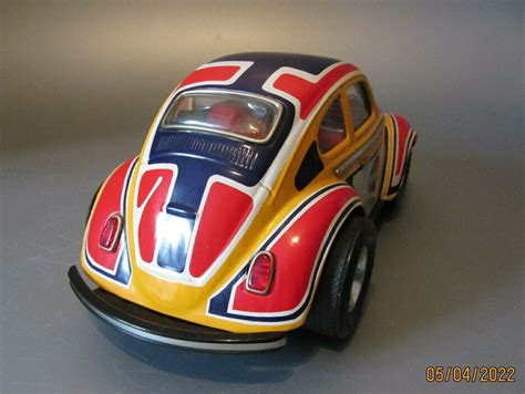 Vintage Taiyo S Volkswagen Beetle Empi Love Bug Tin Toy Car Batterie