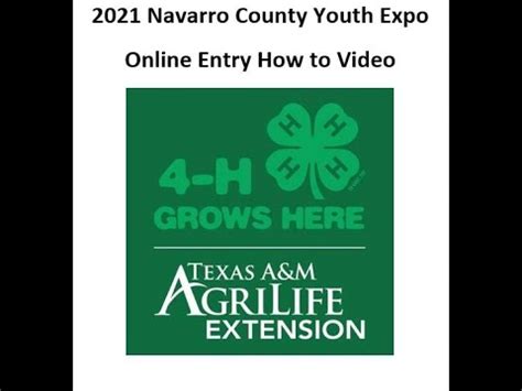 2021 Navarro County Youth Expo Online Entries How To YouTube