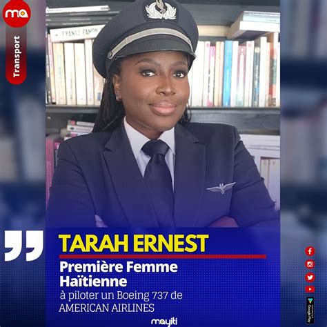 Tarah Ernest la première femme haïtienne à piloter un Boeing de