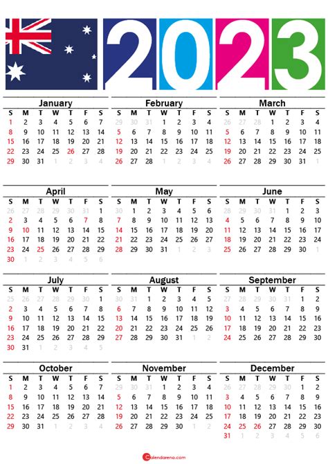 2023 calendar australia | Calendar australia, Calendar, Calendar printables