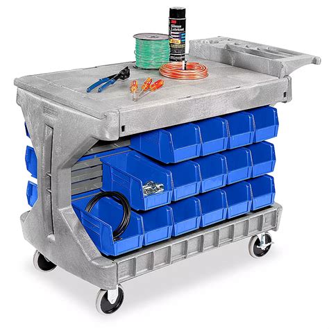 Bin Utility Cart 11 X 5 1 2 X 5 Blue Bins H 1496blu Uline