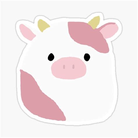 Strawberry Cow Squishmallow Sticker For Sale By Ijens Redbubble