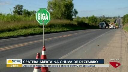 Após 5 meses trecho da BR 101 no ES onde chuva abriu cratera é