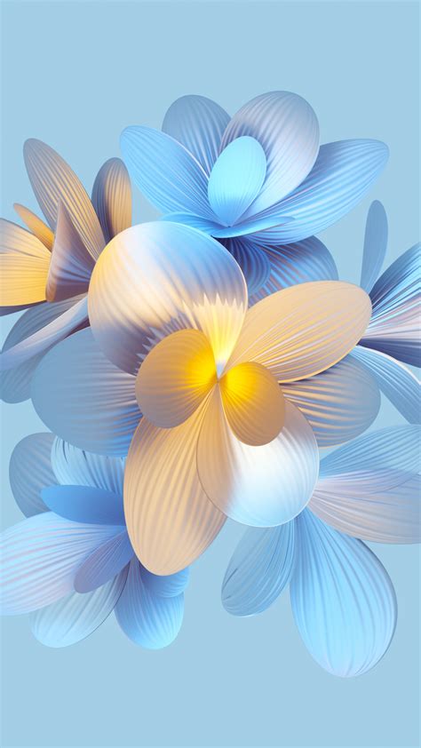 Abstract flower Wallpaper 4K, 5K, Floral designs, Cyan