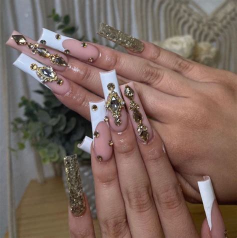 45 Best Prom Nails For 2022 Butterfly White And Ombre Nails I Take You