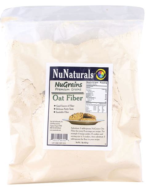 Nunaturals Oat Fiber 1 Lb Oat Fiber Oats Low Carbohydrate Diet