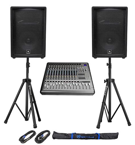 2 JBL Pro JRX212 12 2000w PA DJ Speakers Powered 14 Channel Reverb