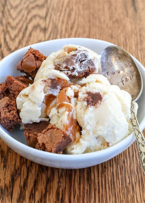 Caramel Swirl Brownie Chunk Ice Cream Barefeet In The Kitchen