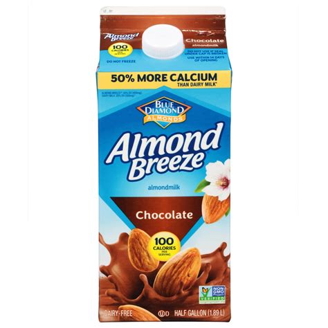 Blue Diamond Almond Breeze Chocolate Almond Milk Half Gallon 64 Fl Oz