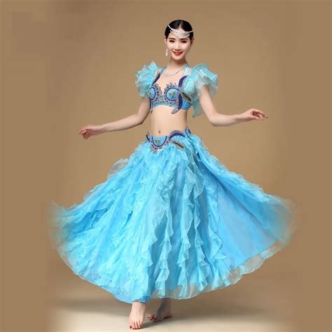 Lady Belly Dancing Suit Top Skirt Girls Dance Wear New Belly Dance