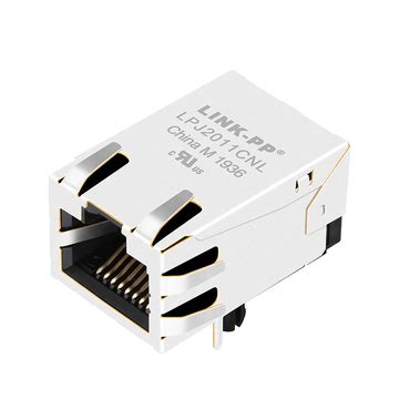 LPJ2011CNL 100 Base T RJ45 MagJack 1x1 Port Tab Up Without Led