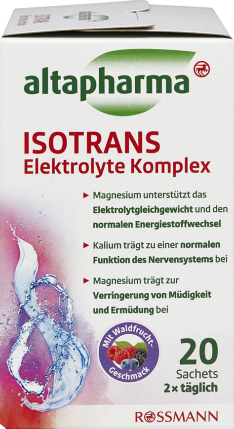 Altapharma Isotrans Elektrolyte Komplex Von ROSSMANN Ansehen