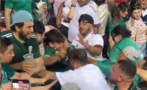 Copa Oro Captan En Video Pelea Entre Mexicanos Durante Partido Del Tri