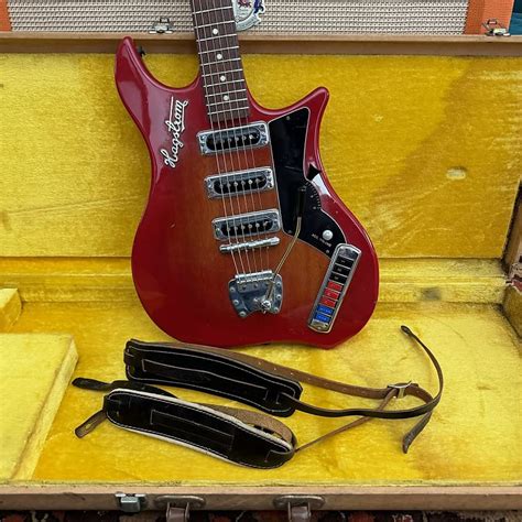 Vintage 1960s Hagstrom Corvette Swedish Sunburst Red Reverb Uk