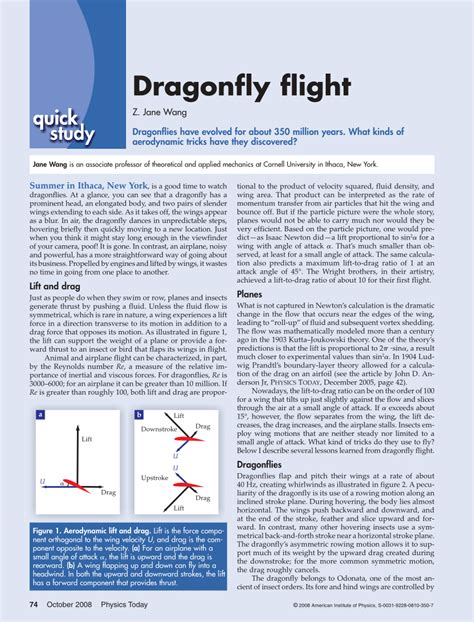 (PDF) Dragonfly flight