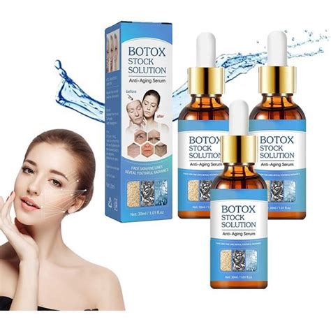 3pcs Sérum Visage Botox Sérum Anti Âge au Collagène Correcteur de