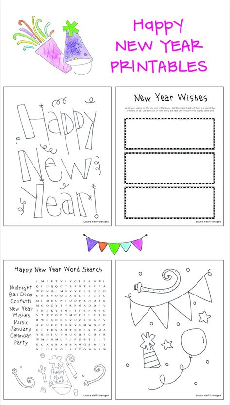 New Years Resolutions Printable For Kids Laura Kellys Inklings