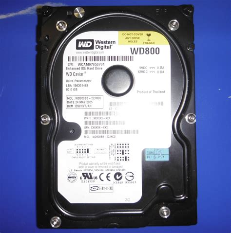 WD800BB-22JHC0 DSCHYTJAH 24 MAY 2005 - Data Medics Recovery