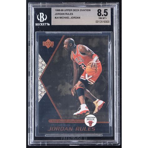 Michael Jordan 1998 99 Upper Deck Ovation Jordan Rules J4 BGS 8 5