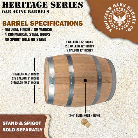 Heritage Series - Steel Hoop Oak Barrel