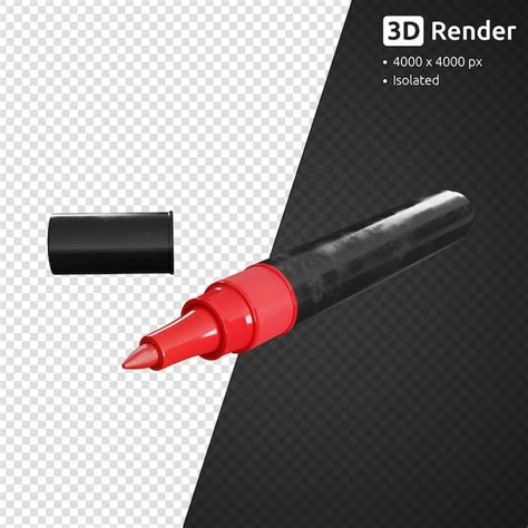 Premium Psd Red Marker Isolated