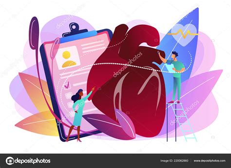 Ischemic Heart Disease Concept Vector Illustration Stock Vector Image