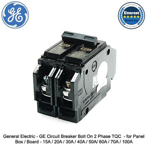 General Electric GE Circuit Breaker Bolt On 2 Phase TQC For Panel