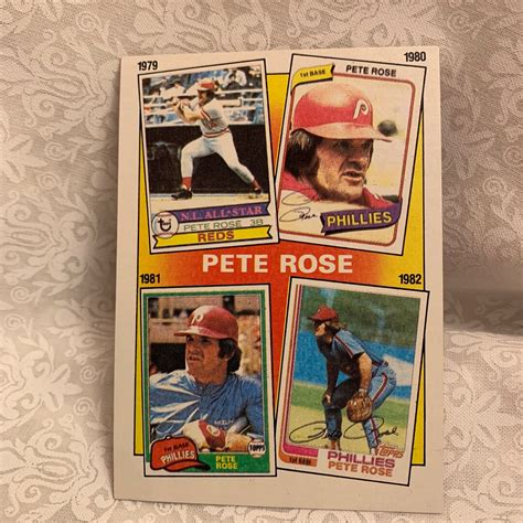 Pete Rose Topps Baseball Card Etsy UK