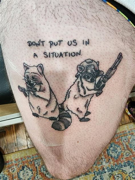 Unique Cowboy Raccoon Tattoo Designs For Ink Enthusiasts