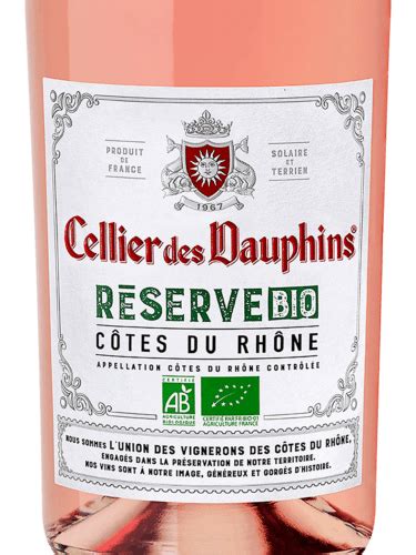 Cellier des Dauphins Réserve Bio Côtes du Rhône Rosé Vivino US