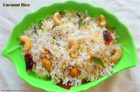 Coconut Rice Recipe Kitchen Kathukutty