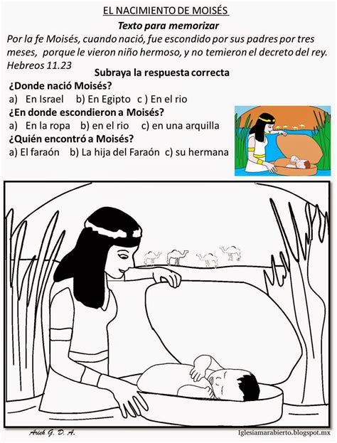 Clase Bíblica Para Niños El Nacimiento De Moisés Lecciones De