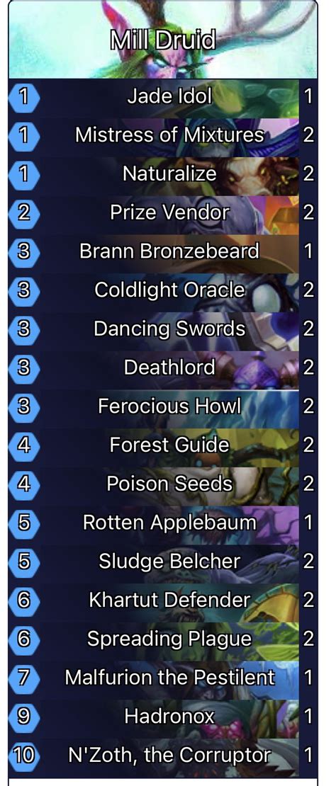 Heres My Fairly Up To Date Druid Mill Deck If You Miss Milling Your