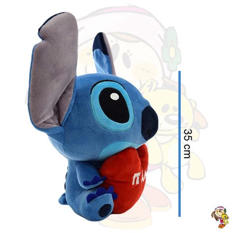 Stitch De Peluche Original Cm Con Coraz N Olis Place Peluches